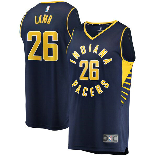 Maillot Indiana Pacers Homme Jeremy Lamb 26 Icon Edition Bleu marin
